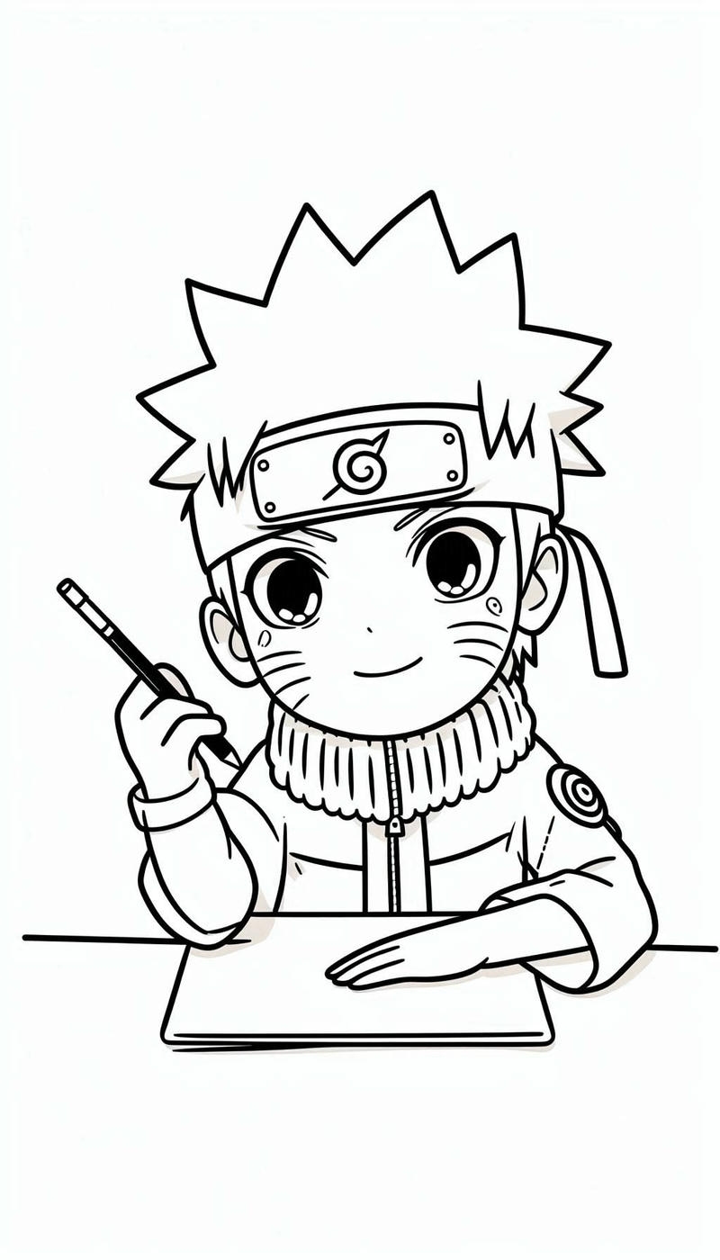 Tranh tô màu Naruto cho bé luyện tập