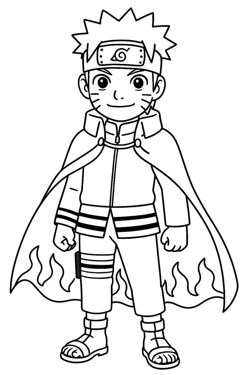 Tranh tô màu Naruto khung hình đa dạng đẹp