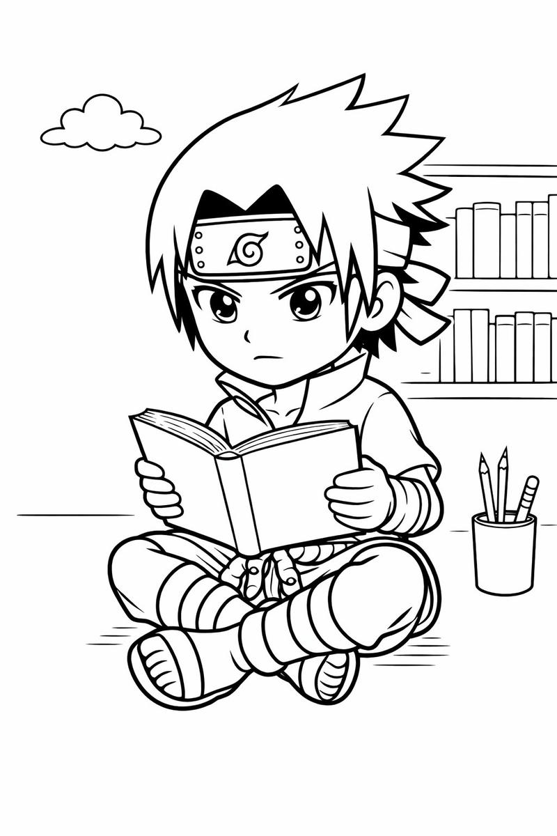 Tranh tô màu Naruto nhiều chi tiết hấp dẫn