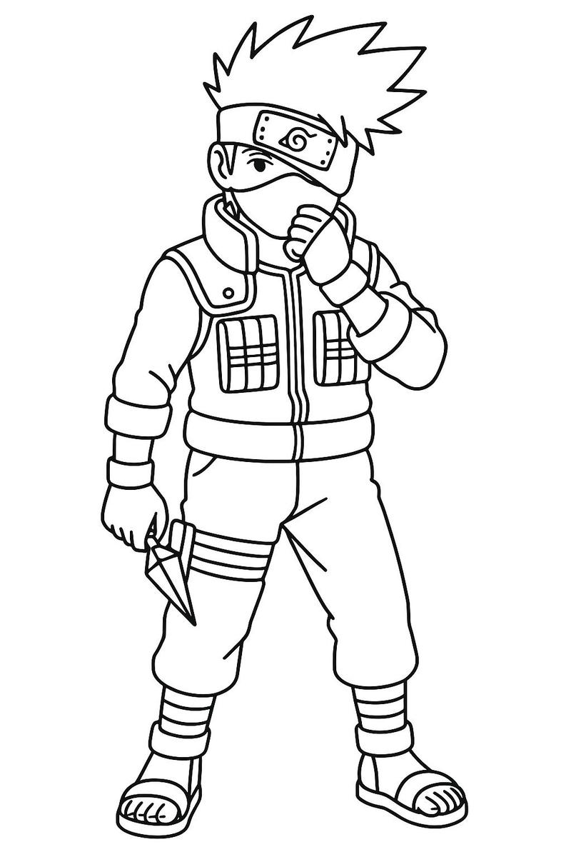 Tranh tô màu Naruto phong cách thiếu niên