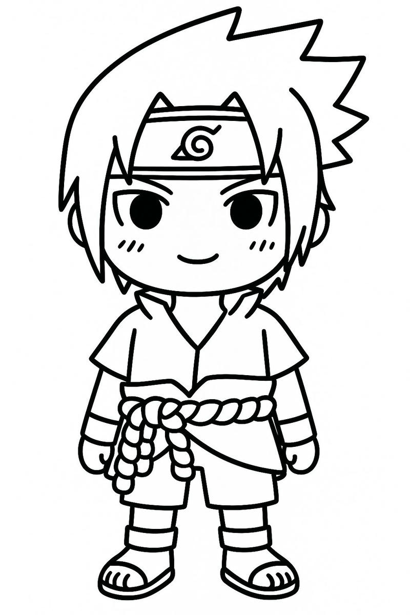 Tranh tô màu Naruto rõ nét dễ tô