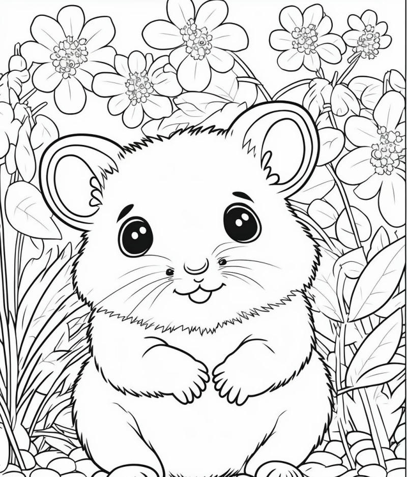 Tranh vẽ chuột đáng yêu cho bé tập tô