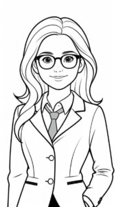 Tranh về thầy cô tô màu cô giáo