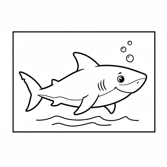 ảnh cá mập cho bé tập tô