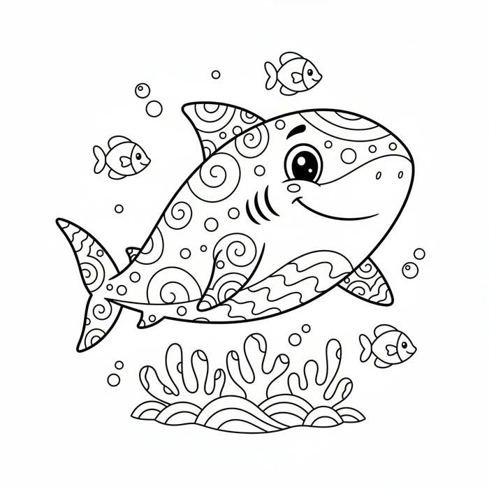 ảnh cá mập minh họa dễ tô