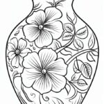 ảnh tranh bình hoa chưa tô