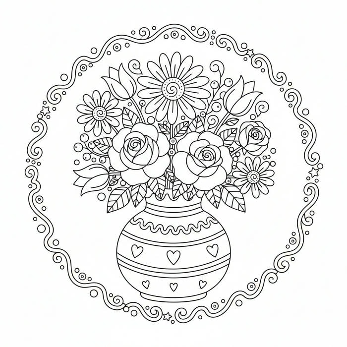 ảnh tranh bình hoa đẹp đơn thuần