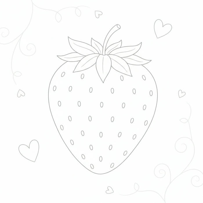 ảnh tranh tô màu quả dâu tây thanh thoát