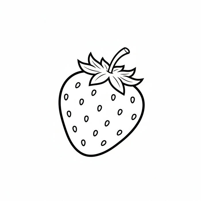 ảnh tranh tô màu quả dâu tây tinh tế cao