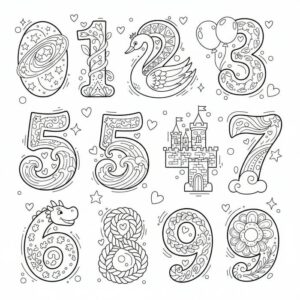 ảnh tranh tô màu số độc lạ