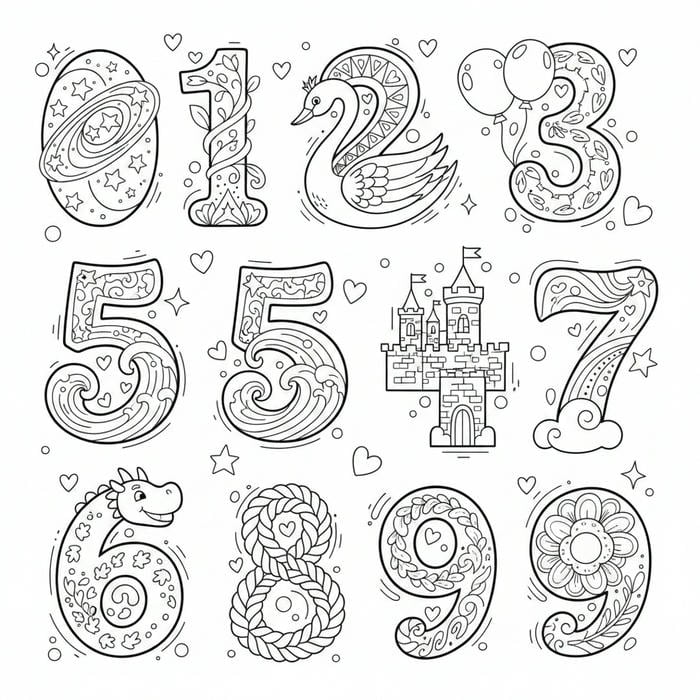 ảnh tranh tô màu số độc lạ