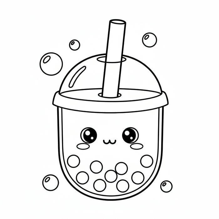 ảnh tranh tô màu trà sữa đẹp nhất