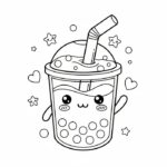 ảnh tranh tô màu trà sữa lạ mắt