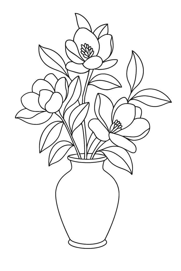 hình ảnh bình hoa cho bé tô