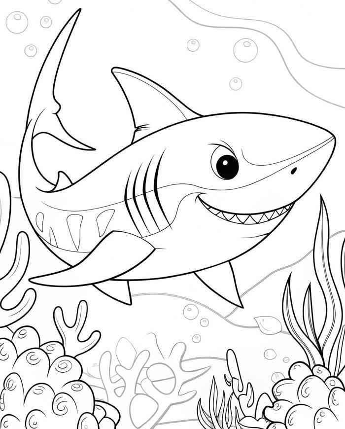 hình ảnh cá mập đáng yêu tô