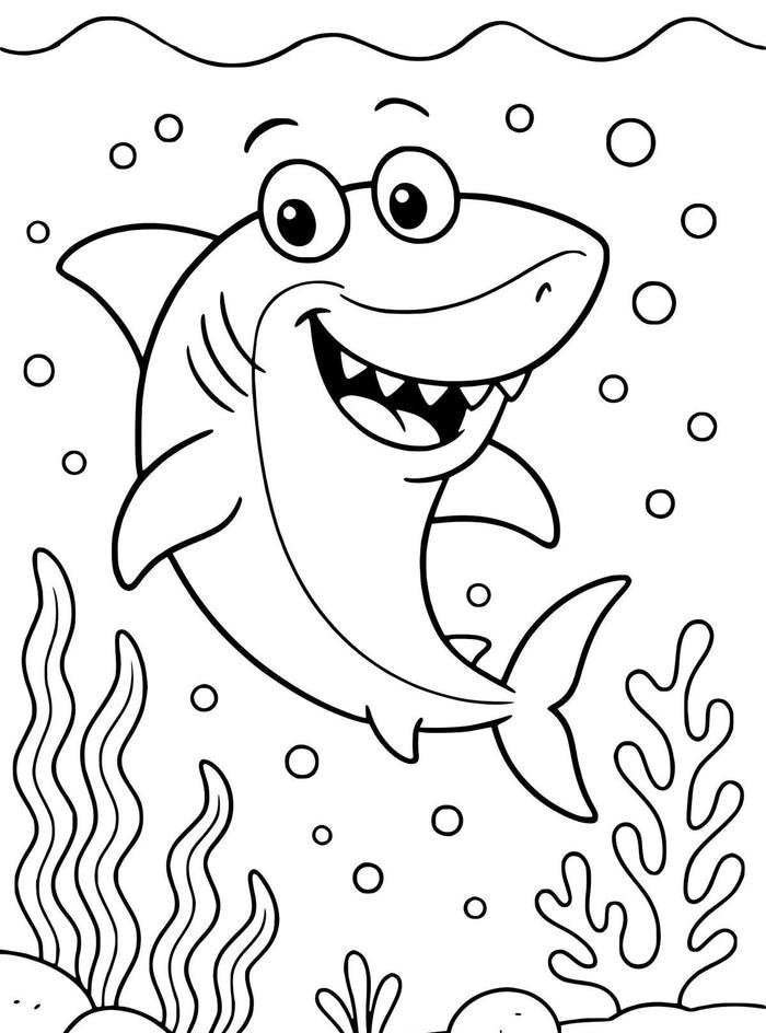 hình ảnh cá mập ngộ nghĩnh cute