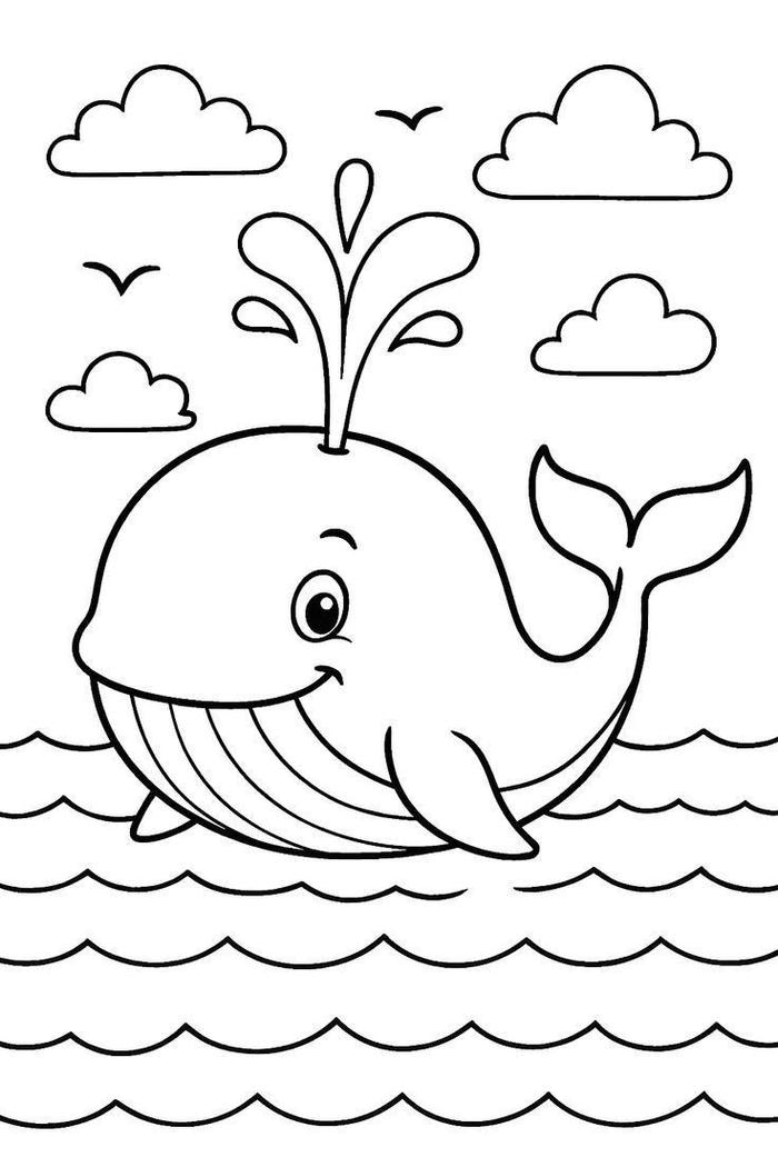 hình ảnh tranh tô màu cá mập