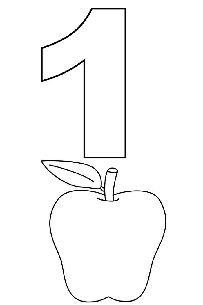 hình ảnh tranh tô màu số đơn giản