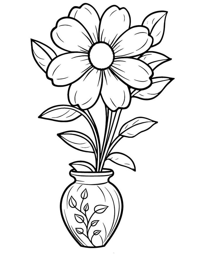 hình tranh bình hoa đẹp tinh tế