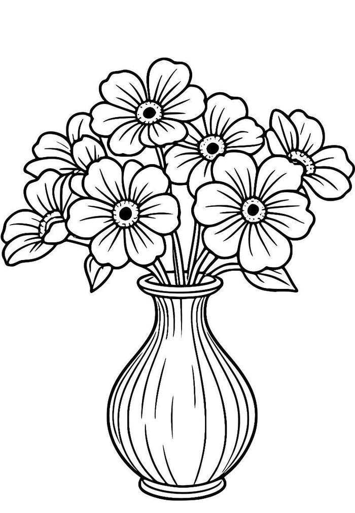 hình tranh bình hoa hài hòa