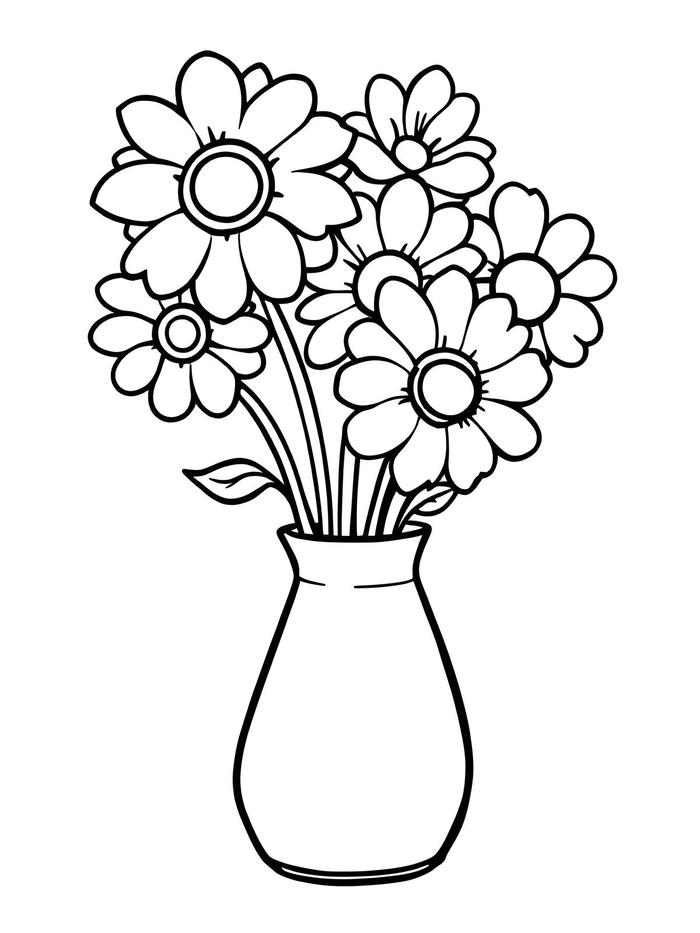 hình tranh bình hoa nhẹ nhàng