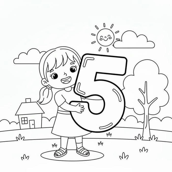 hình tranh tô màu số ấn tượng độc đáo