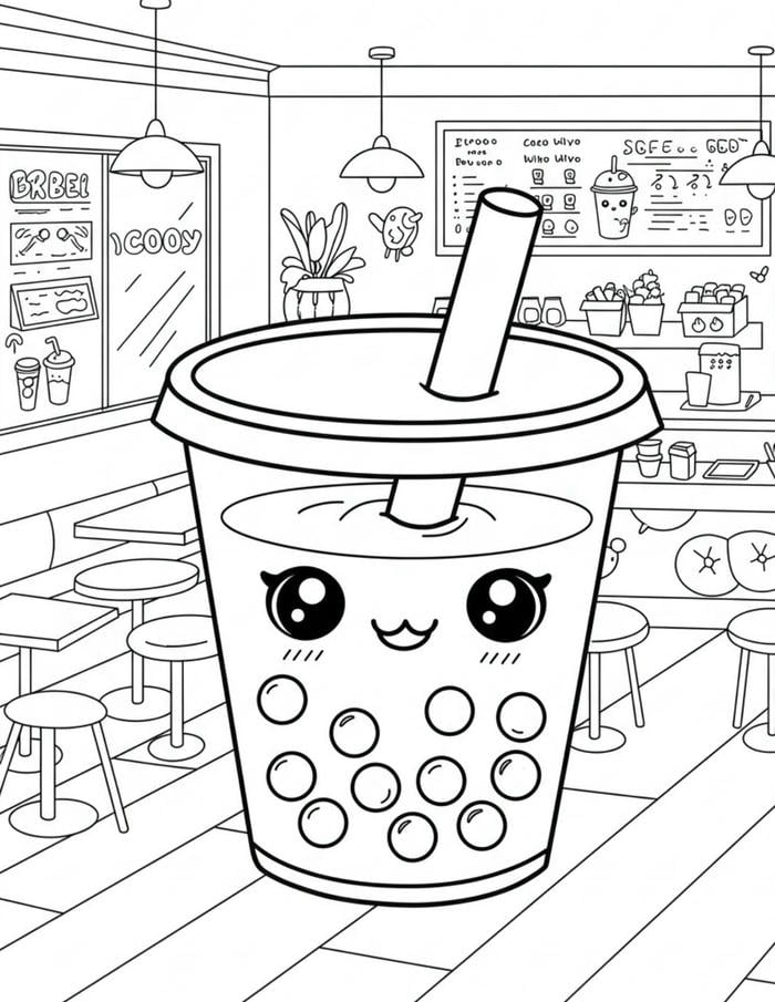 tô màu trà sữa độc lạ