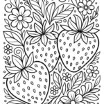 tô màu tranh tô màu quả dâu tây sáng tạo