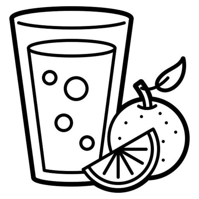 tranh tô màu cái cốc nước giải khát