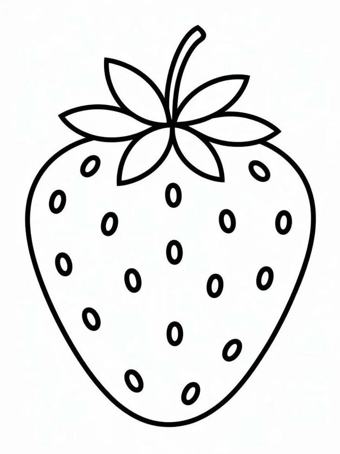 tranh tô màu quả dâu tây tươi sáng