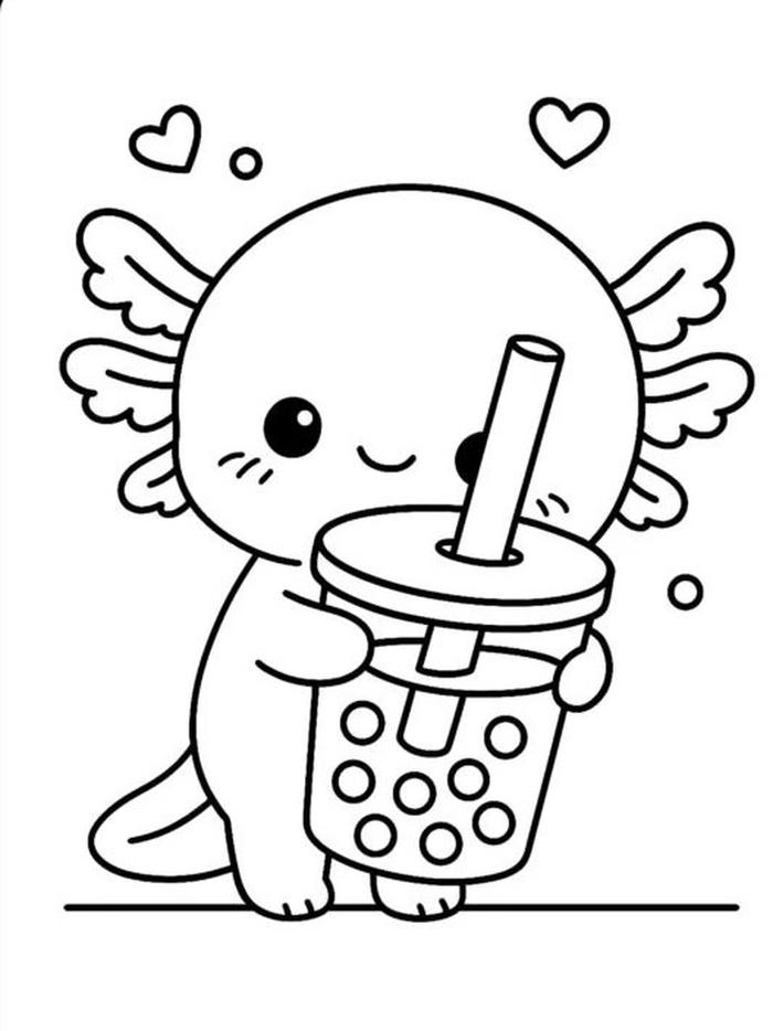 tranh tô màu trà sữa cho bé