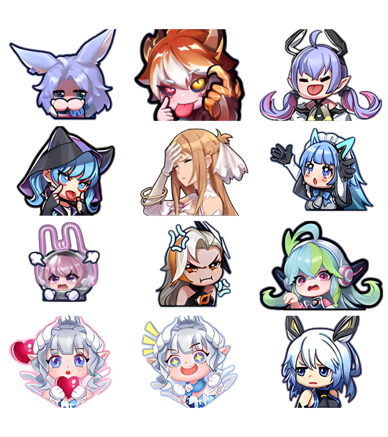 Avatar nhân vật game dạng sticker đáng yêu