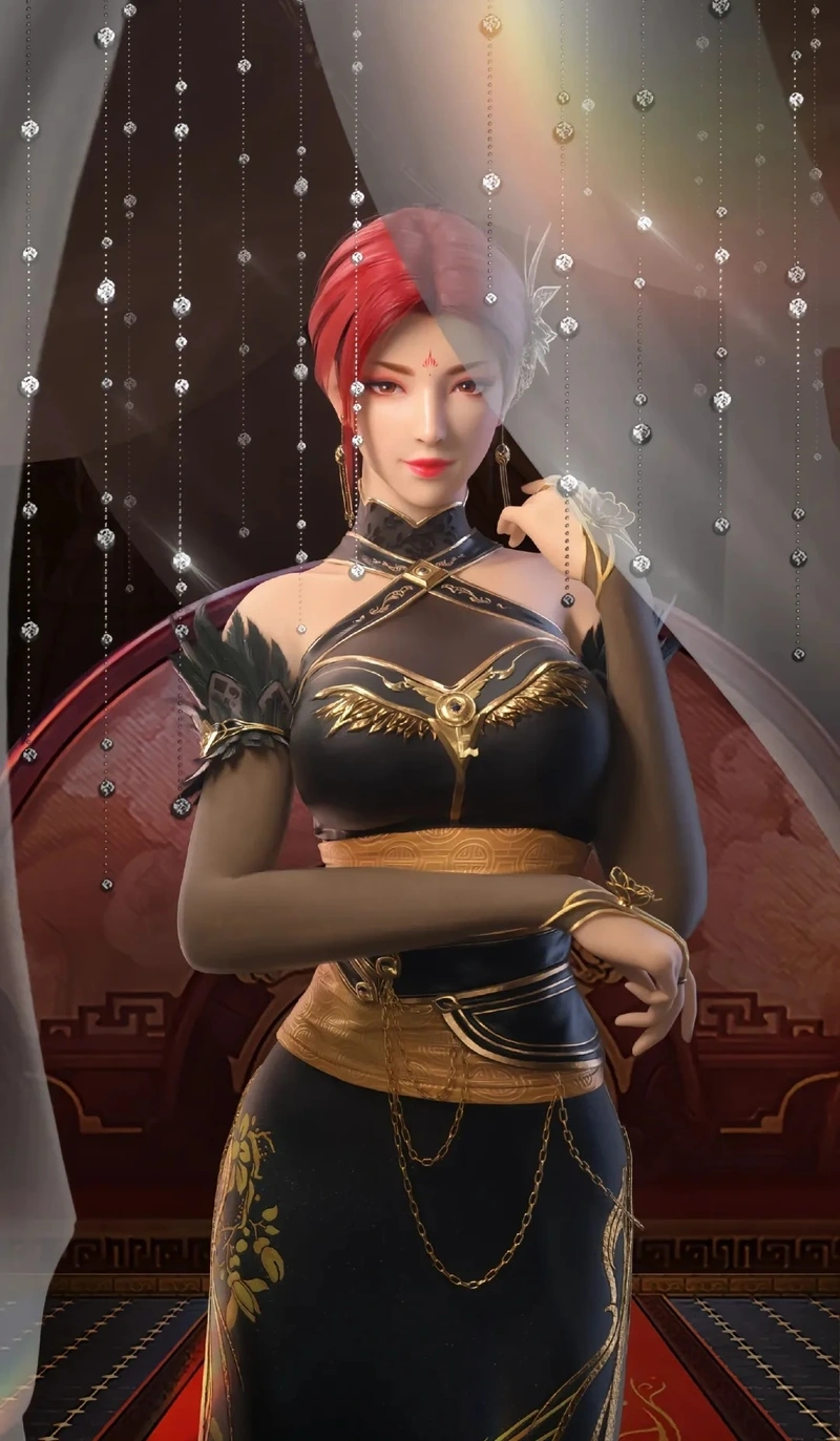 Nhã Phi cùng trang phục cổ trang đỏ nổi bật đầy quyến rũ