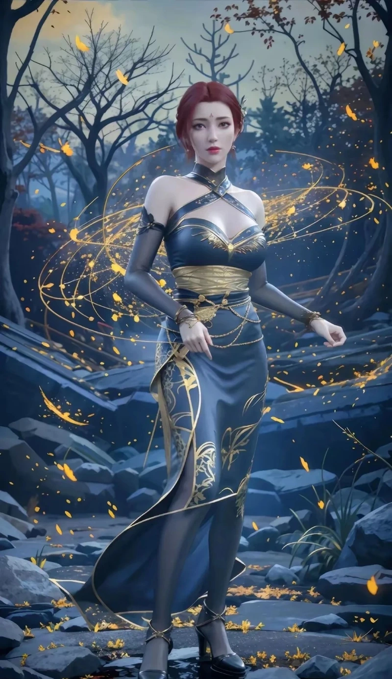 Nhân vật Nhã Phi anime với phong cách sang trọng đầy khí chất
