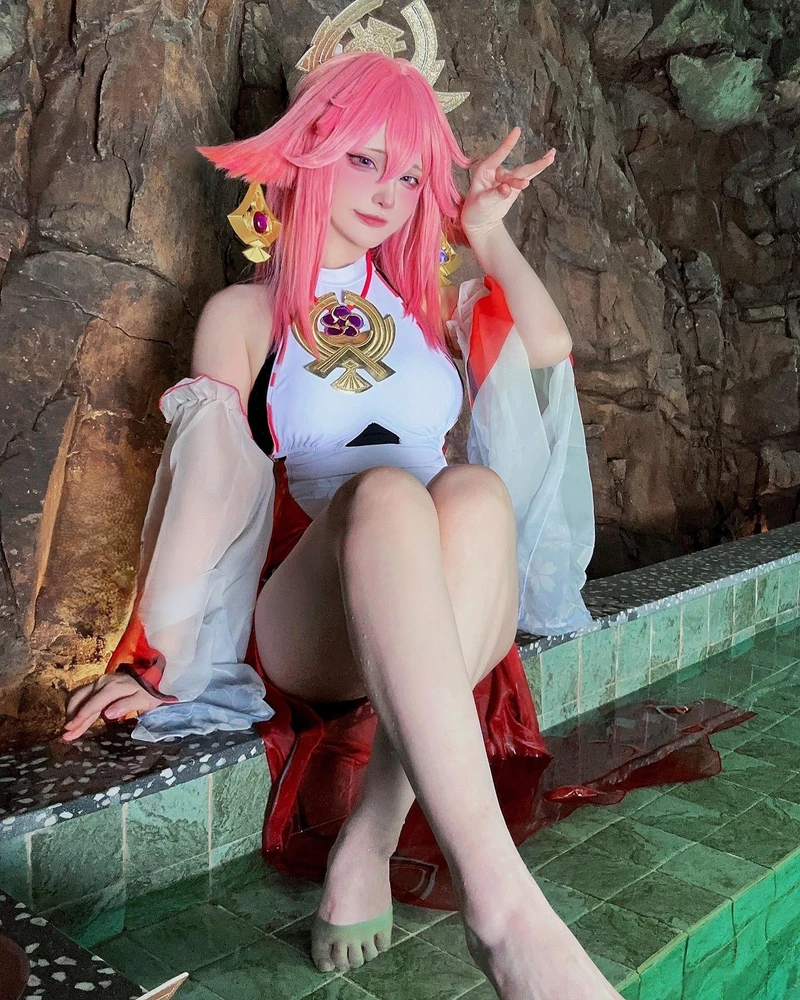 Senyamiku cosplay outfit nữ chiến binh phong cách anime Nhật