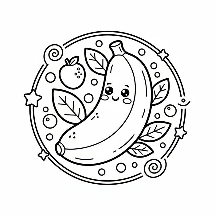 ảnh trái chuối tô màu nghệ thuật