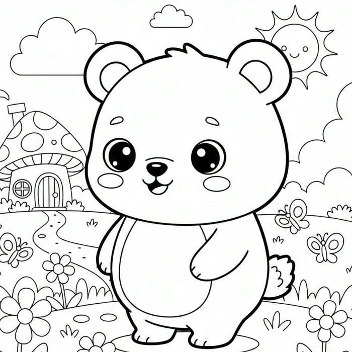 ảnh tranh tô màu hoạt hình cute