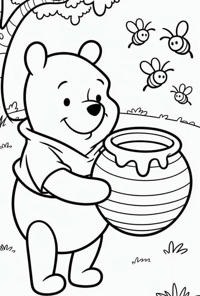 hình ảnh tô màu hoạt hình xinh xắn