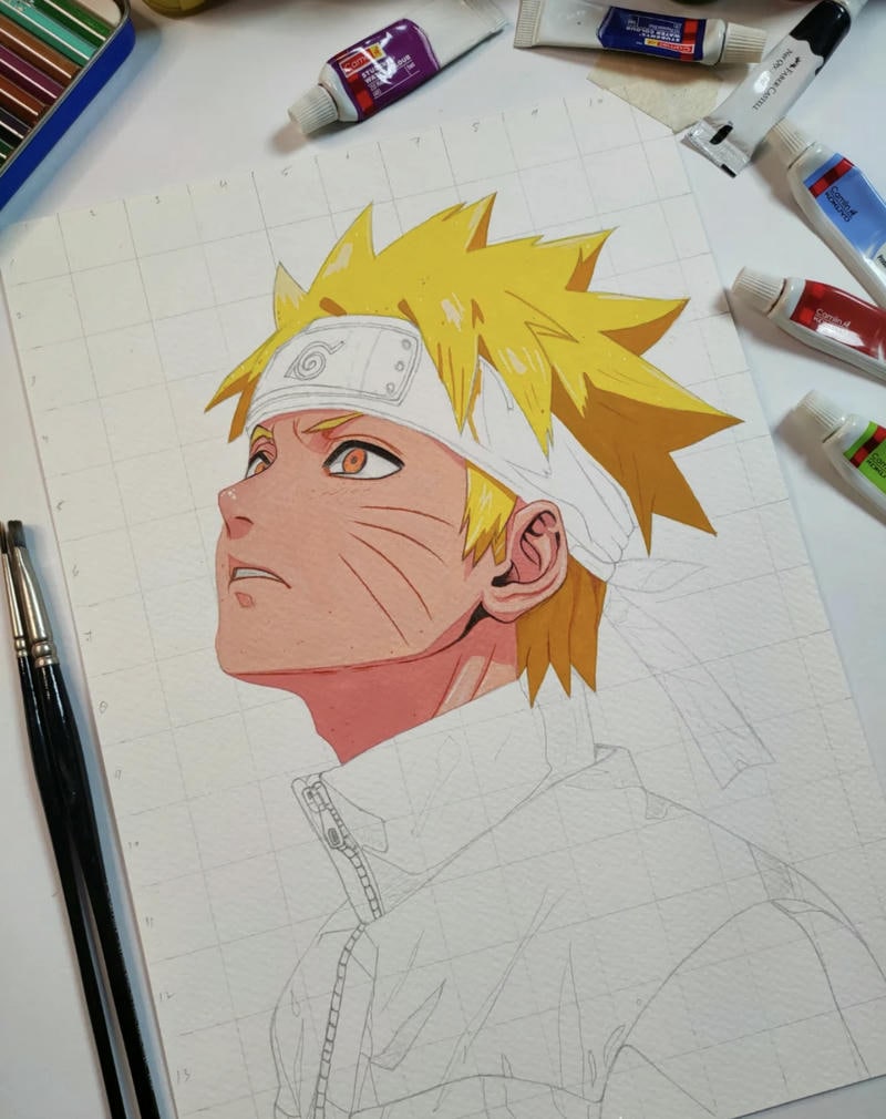 naruto nét bút nhẹ nhàng cho người mới vẽ