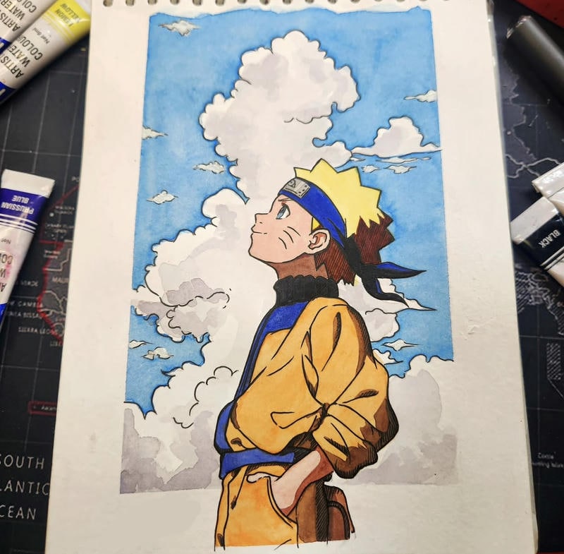 tranh naruto đơn giản nhưng rất ngầu
