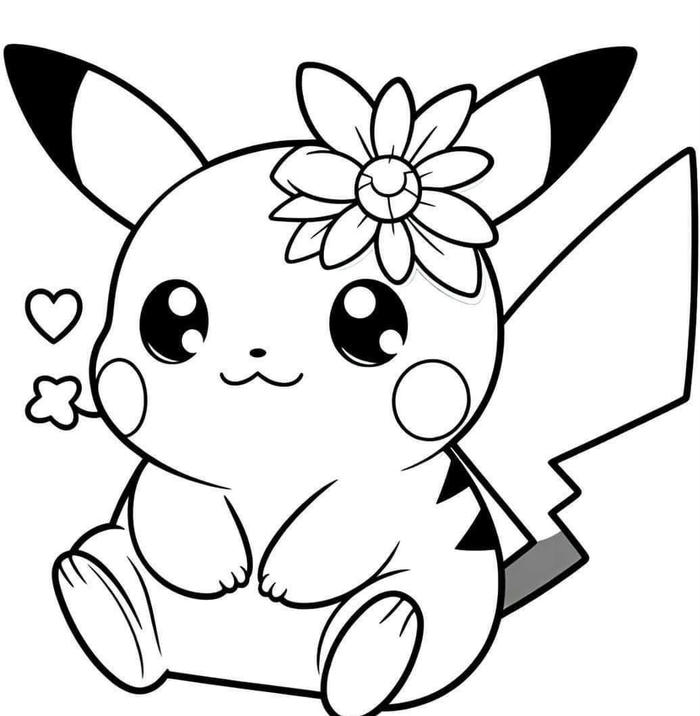 tranh tô màu hoạt hình pokemon