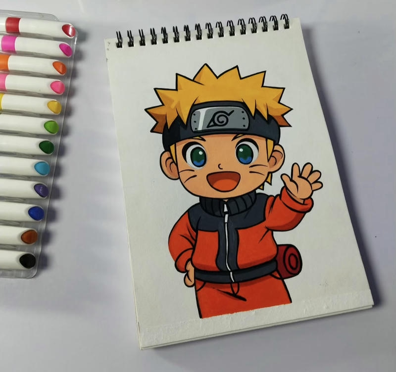 vẽ tranh anime naruto theo phong cách chibi