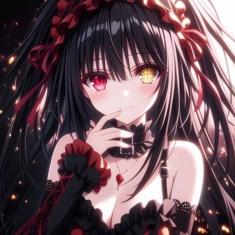 Ảnh anime Kurumi cầm súng cổ trong cảnh hành động