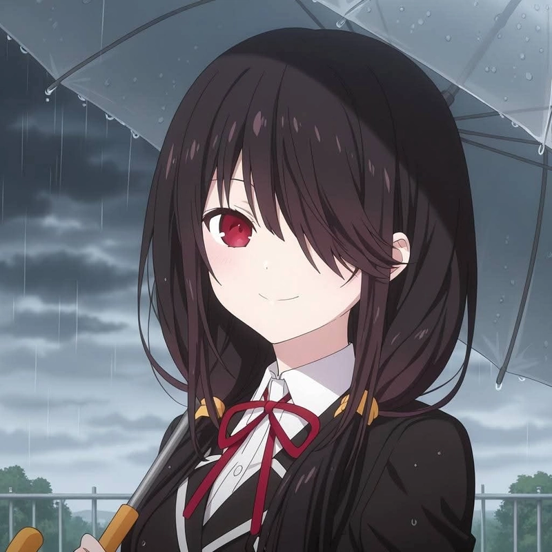 Ảnh anime Kurumi sử dụng năng lực liên quan đến thời gian