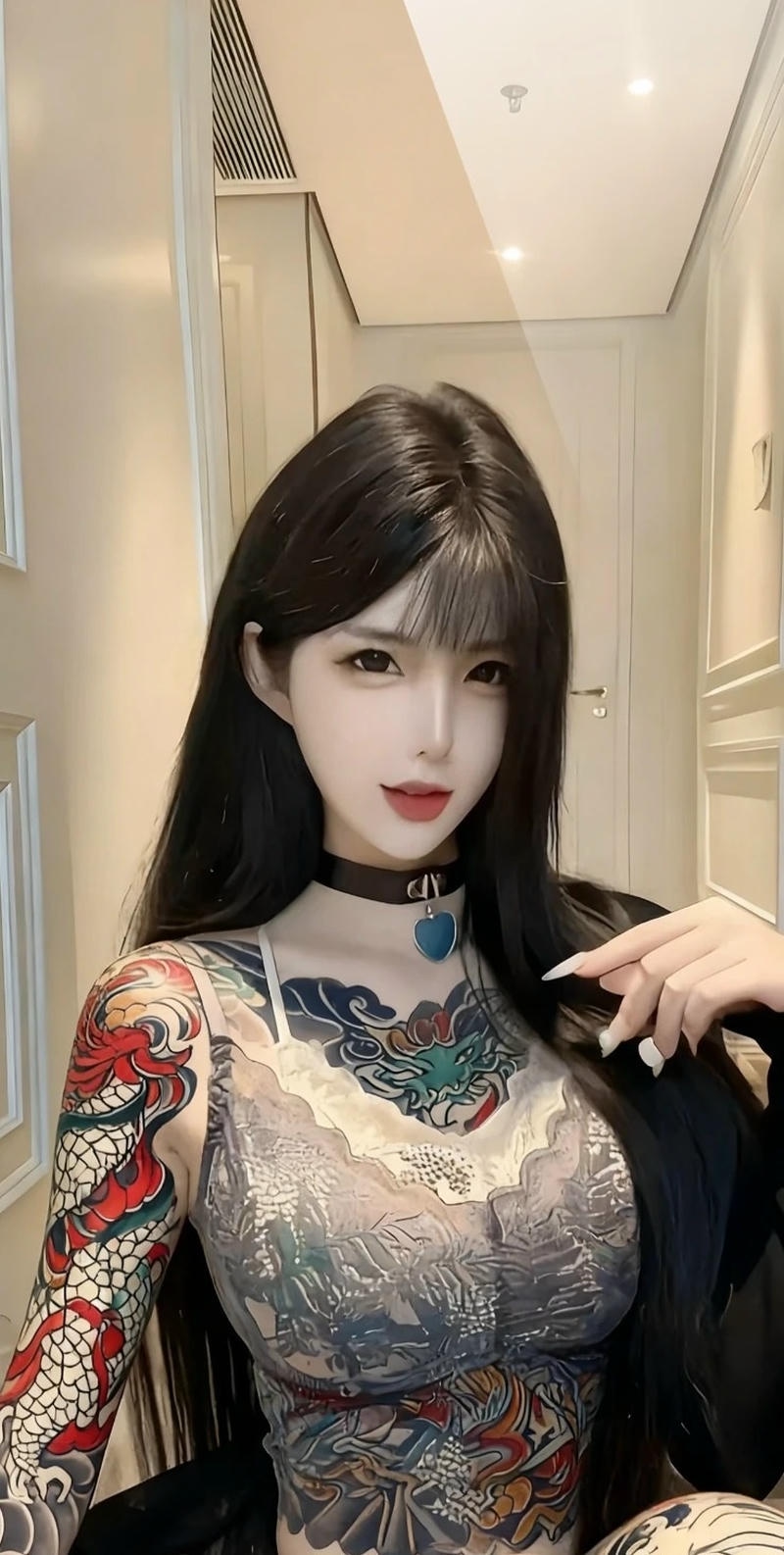 Ảnh gái xinh xăm mình tattoo nhỏ tinh tế trên cổ tay