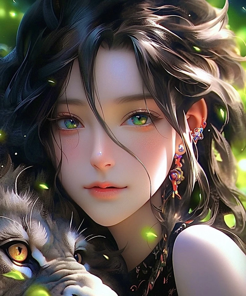 Ánh mắt hình ảnh cung sư tử nữ anime kiên định