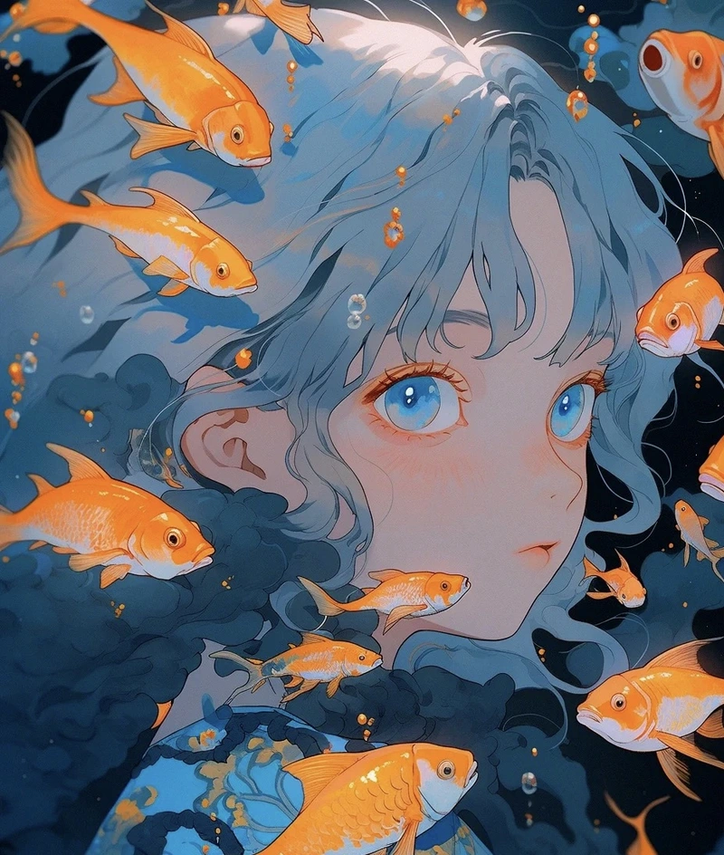 Ảnh ngắm nhân vật cung song ngư anime