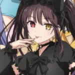 Anime Kurumi xuất hiện trong không gian tối bí ẩn