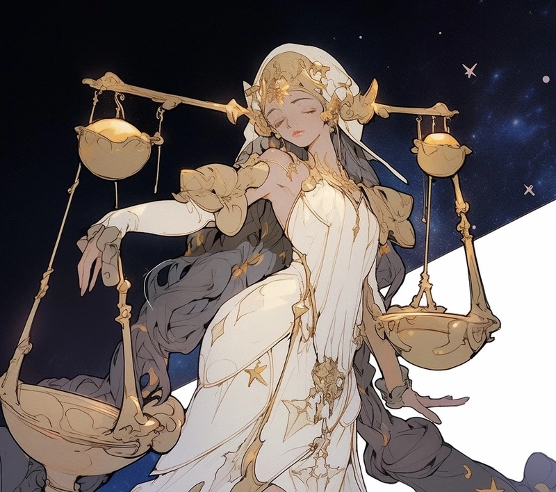 Biểu tượng thiên bình nữ phong cách anime