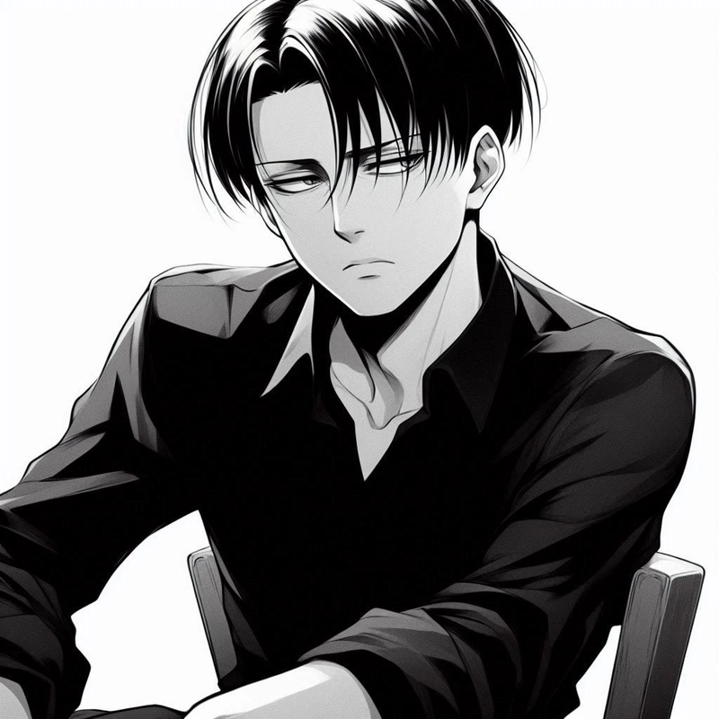 Bức hình Levi Ackerman trong cảnh hành động